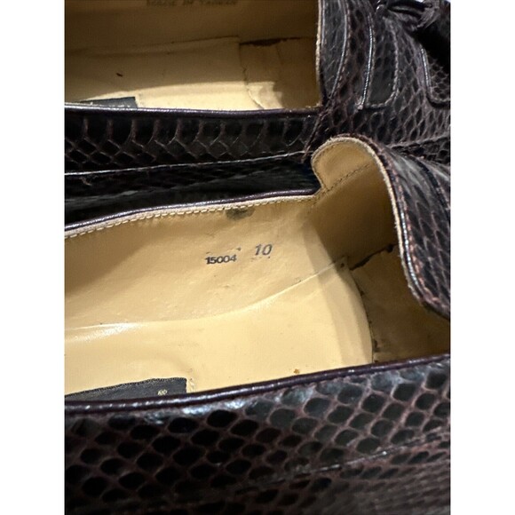 Ennesi Genuine Lizard Brown Men’s Shoe Sz 10 - Picture 9 of 10